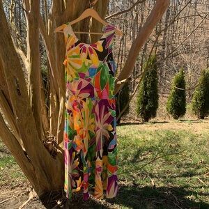 Jams World Shiraz Sleeveless Vibrant Tropical Dress